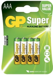 AAA GP Super LR3 Alkalisk 4-Pakk - Generelle batterier