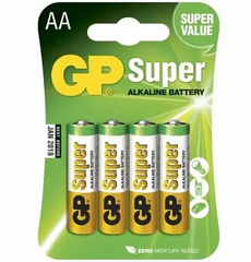AA GP Super LR6 Alkalisk 4-Pakk - Generelle batterier