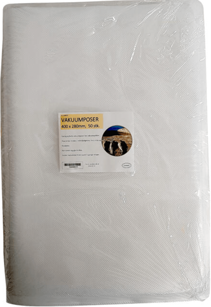 Vakuumpose 40x280cm 50pk | Ferdigkuttet Vakuumeringsposer - Tilbehør for vakuummaskiner