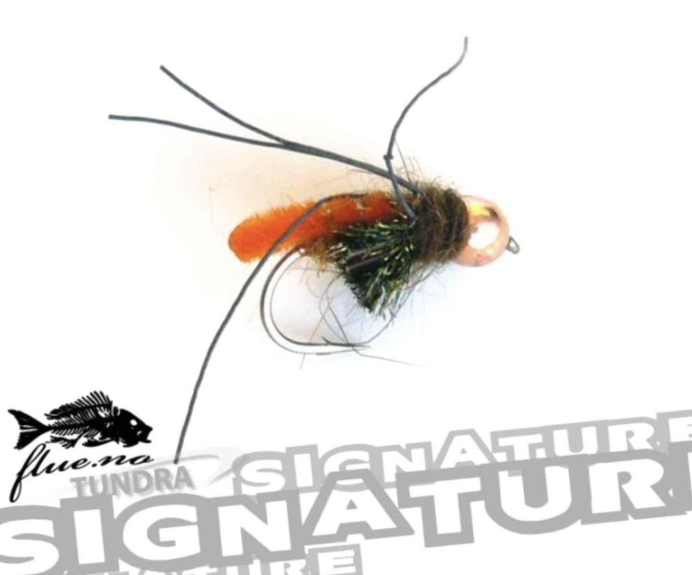 Andre Brun´s Vårfluepuppe Mottled Red | Signature - Flue.no - Fiskefluer