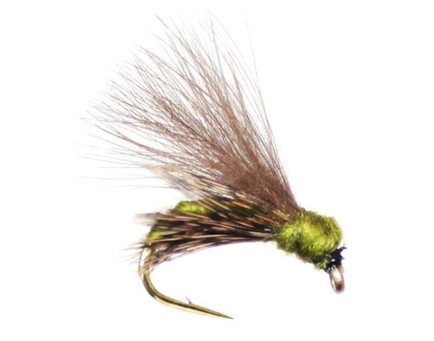 CDC Caddis/Midge Emerger Olive svømmepuppe - Flue.no - Fiskefluer