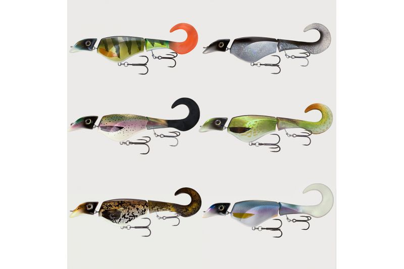 Headbanger Colossus Curly | Wobbler med jigg-hale - Flue.no - Jiggboks komplett med jigger