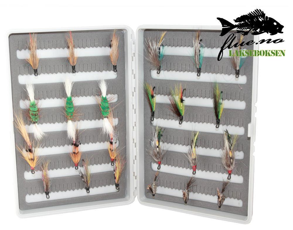 Lakseboksen | Flueboks - Flue.no - Komplett Flueboks med fluer