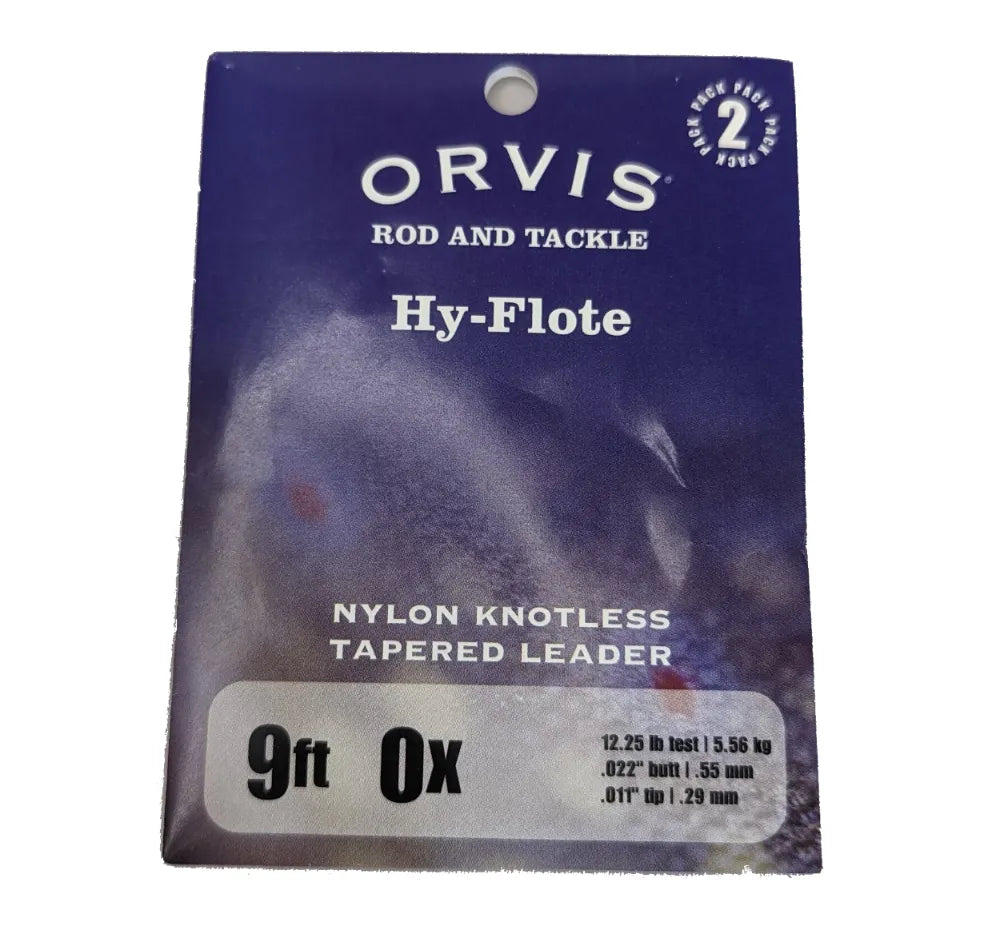 Orvis Hy-Flote Tapert Nylon fluefortom 2pk - Flue.no - Fiskesener og -liner
