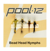 Pool 12 | Fluesett Bead Head Nymphs 4 Pack - Flue.no - Fiskefluer