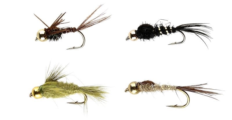 Pool 12 | Fluesett Bead Head Nymphs 4 Pack - Flue.no - Fiskefluer