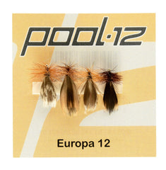 Pool 12 | Fluesett Europea 12 4 Pack - Flue.no - Fiskefluer