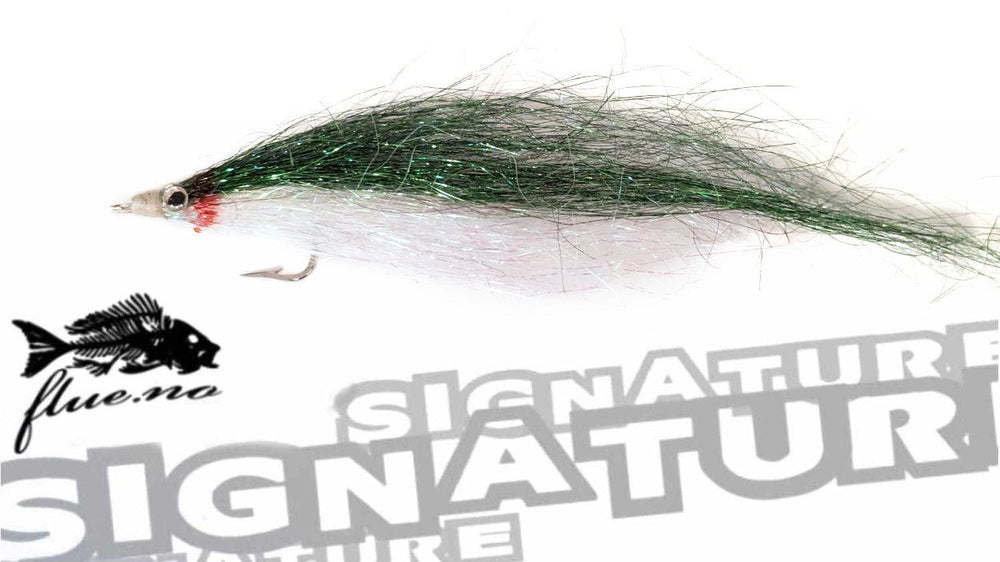 Runar's Deceiver Oliven/Sølv | Signature - Flue.no - Fiskefluer