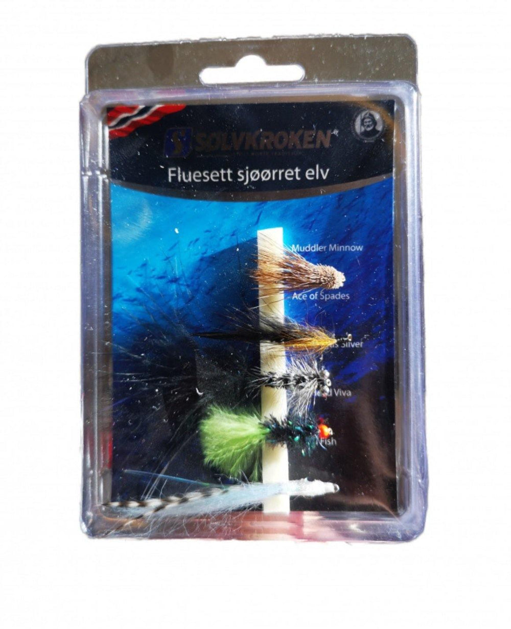 Sølvkroken | Fluesett sjøørret elv - Flue.no - Fiskefluer