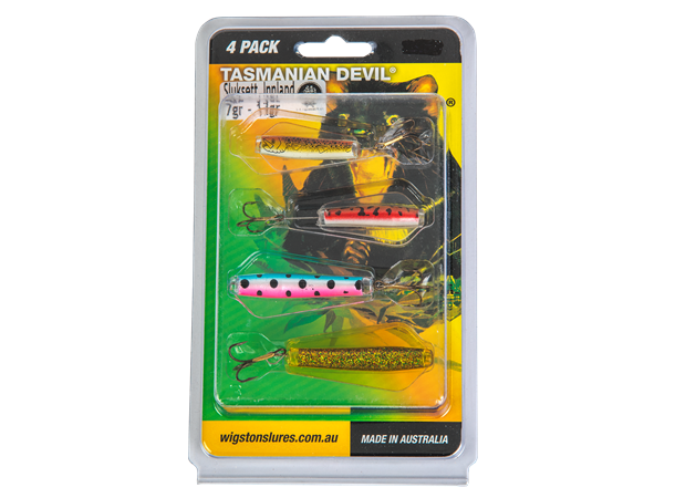 Tasmanian Devil | 4pk Innland 7-13g - Flue.no - Fiskeagn og -sluker