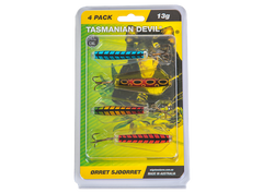 Tasmanian Devil Sett 4pk | Ørret/Sjøørret - 13gr - Flue.no - Fiskeagn og -sluker