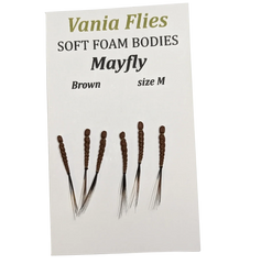 Vania Mayfly Brown - Soft foam bodies Fluebindemateriell - Flue.no - Fluebindemateriell
