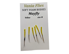 Vania Mayfly Yellow - Soft foam bodies - Fluebindemateriell - Flue.no - Fluebindemateriell