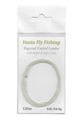 Vania | Tapert Furled Leader m/ Tippet & Tippet Ring - Flue.no - Fiskesener og -liner