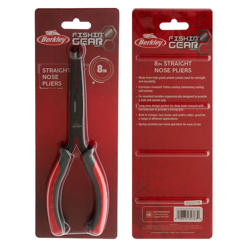 XCD 8 Straight Nose Plier Tang Fiskeverktøy| Berkley