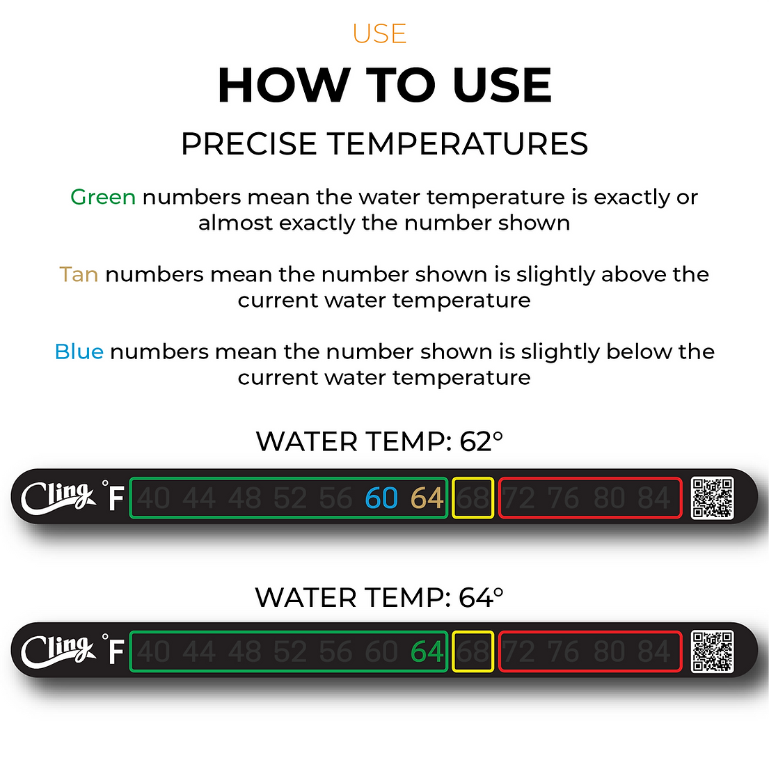 Cling | Temperature Tape - Stick on thermometer Celcius