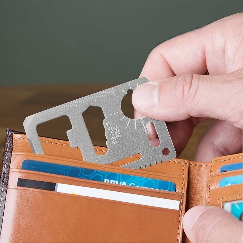 Credit Card Multitool | 11 Funksjoner i rustfritt stål - Friluftsliv