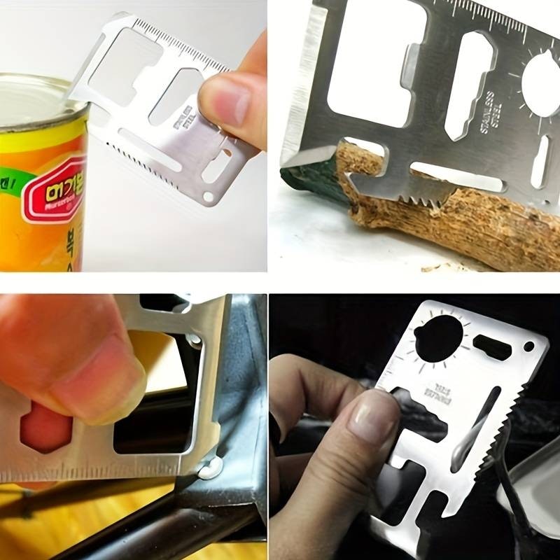 Credit Card Multitool | 11 Funksjoner i rustfritt stål - Friluftsliv