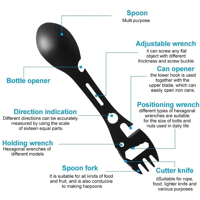 Prepper Spork 10-i-1 Multitool - Friluftsliv