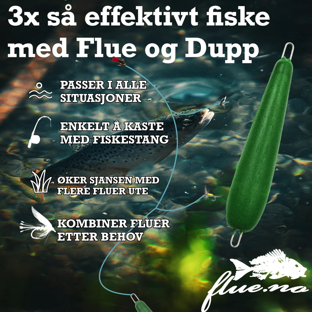 Fluedupp med Flueoppheng | Komplett pakke