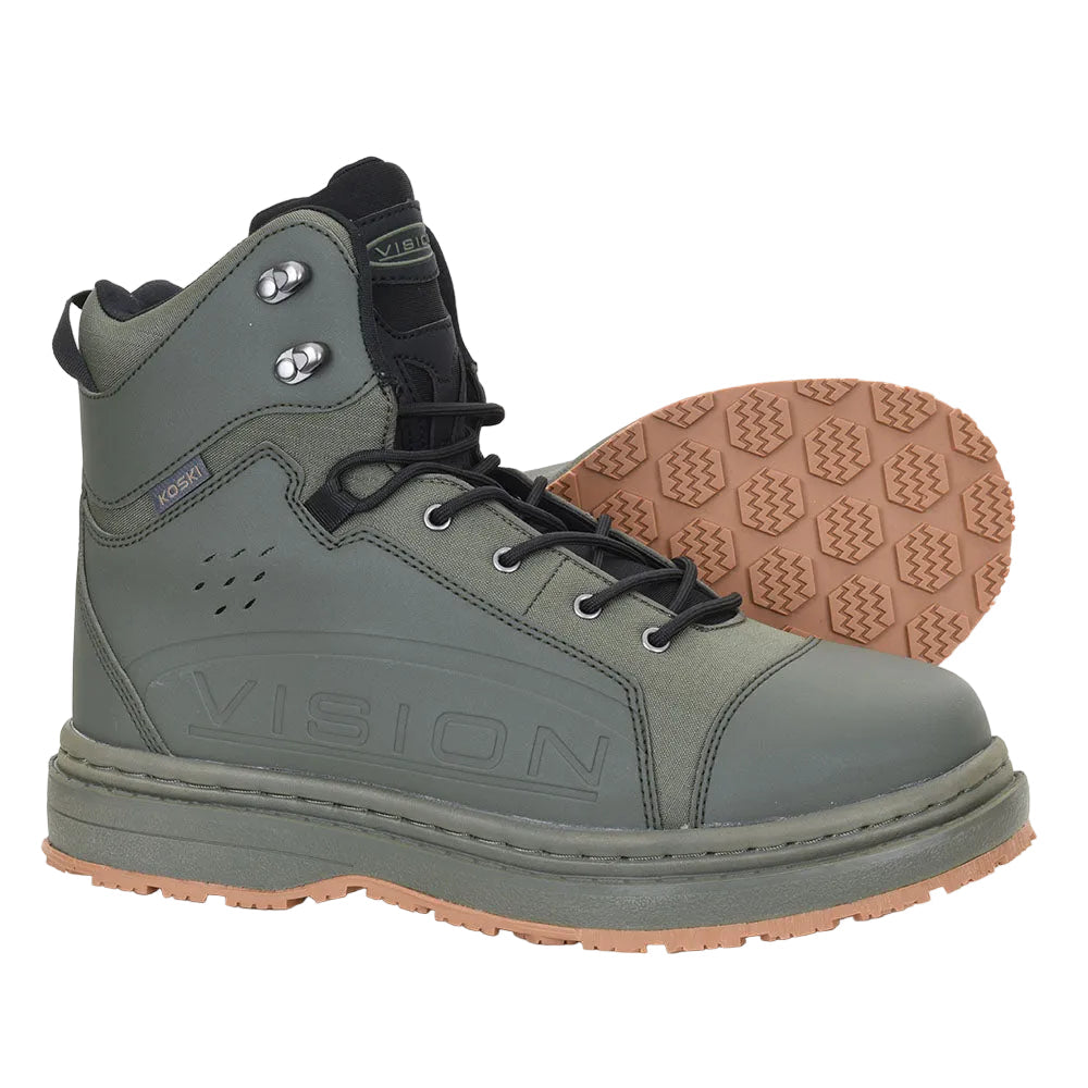 Vision Koski Gummi 2.0 Grønn Vadesko - Vision, Sko, Vadesko, Gummisåler