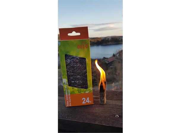 Tennbriketter for opptenning 24stk - Fyringsved og drivstoff