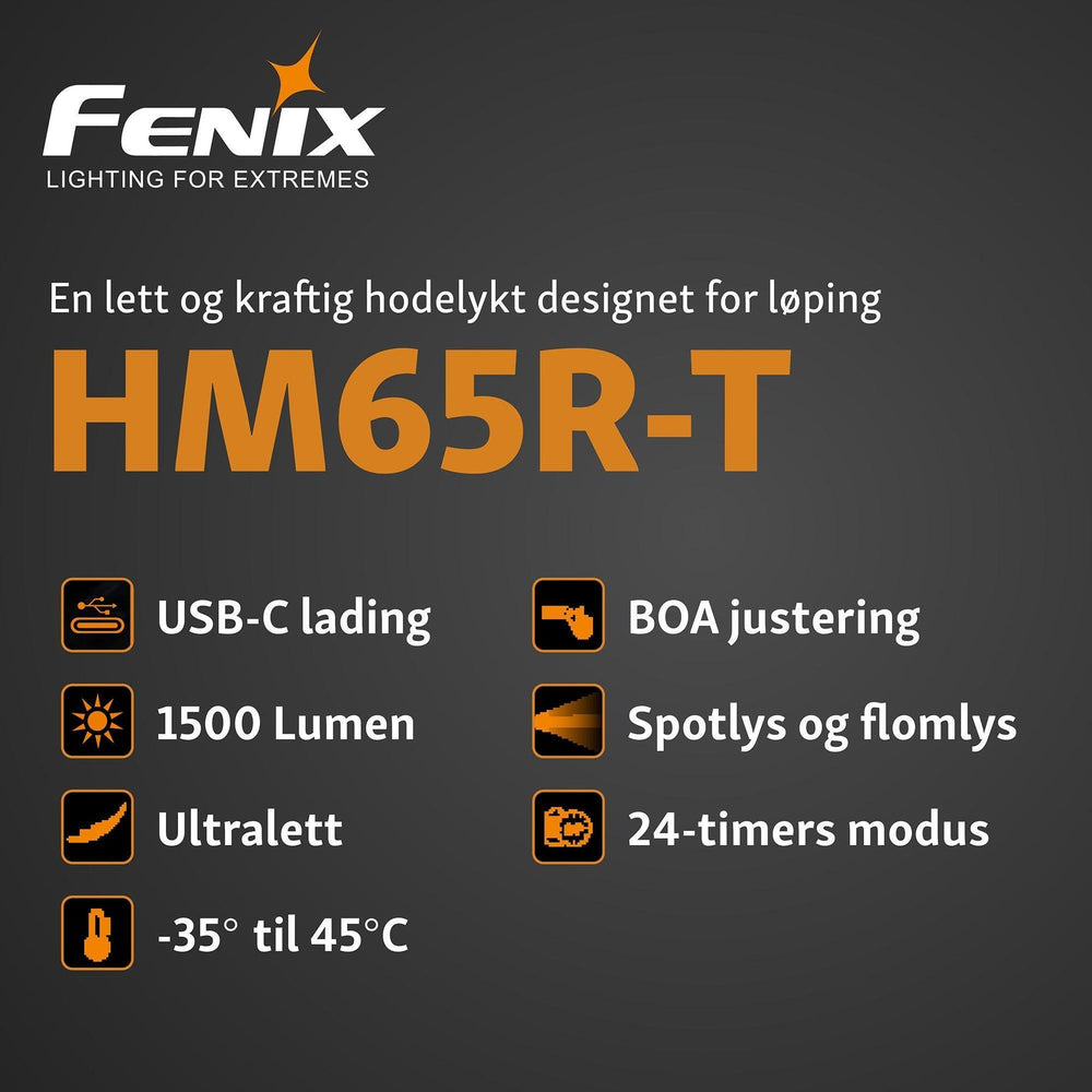 FENIX HM65R-T HODELYKT 1500lm BOA - Flue.no - Hodelykter