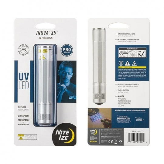 Inova X5 Ultra Violet Light Flashlight UV - Flue.no - fluebinding