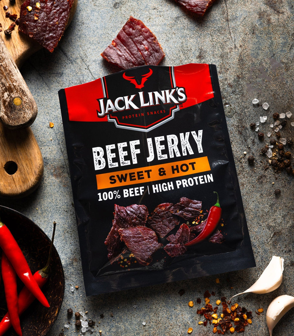 Jack Link's Beef Jerky Sweet & Hot - Flue.no - turmat