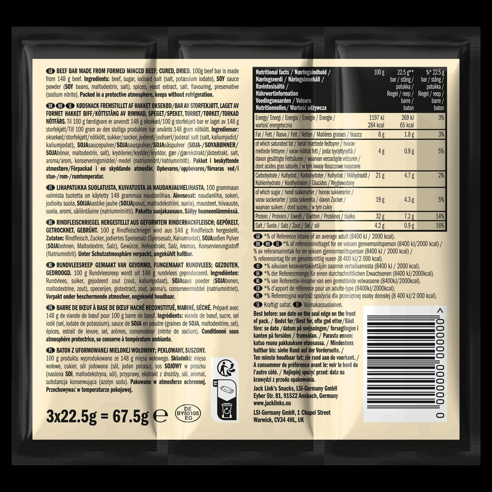 Jack Link's Protein Bar 3-pack - Flue.no - turmat