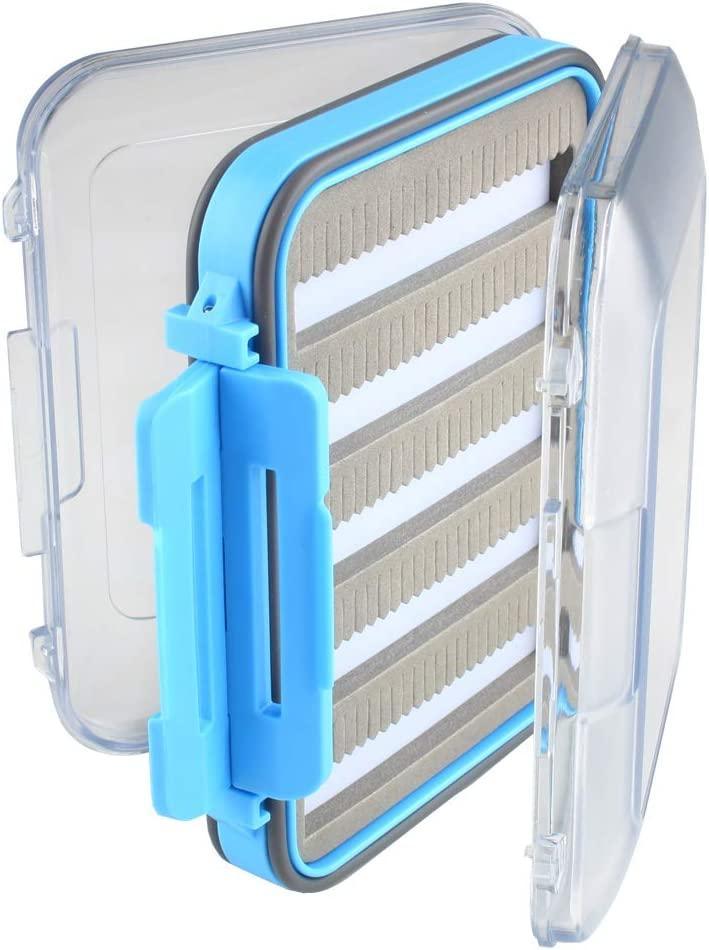 Lamar flueboks Blå | Stor Dobbeltsidig Slitfoam - Flue.no - Fiskeutstyr