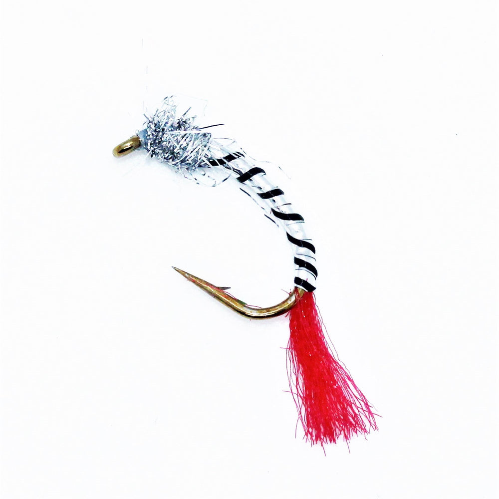 Pilkeflue Nymfe til Isfiske | Opphenger - Flue.no - Fiskekroker