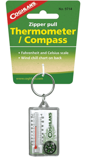 Termometer & Kompass | Nøkkelring - Leve ute