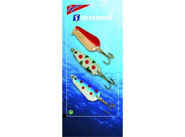 Sluksett Ferskvann 3pk | Sølvkroken - Flue.no - Fiskeagn og -sluker