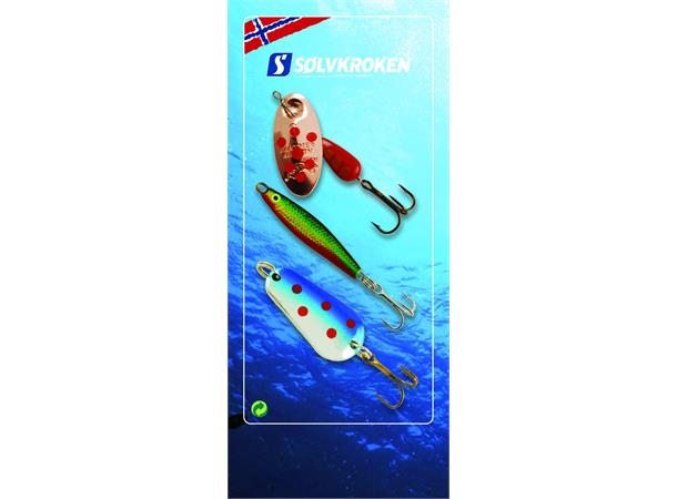 Sluksett Fjellfiske 3pk | Sølvkroken - Flue.no - Fiskeagn og -sluker