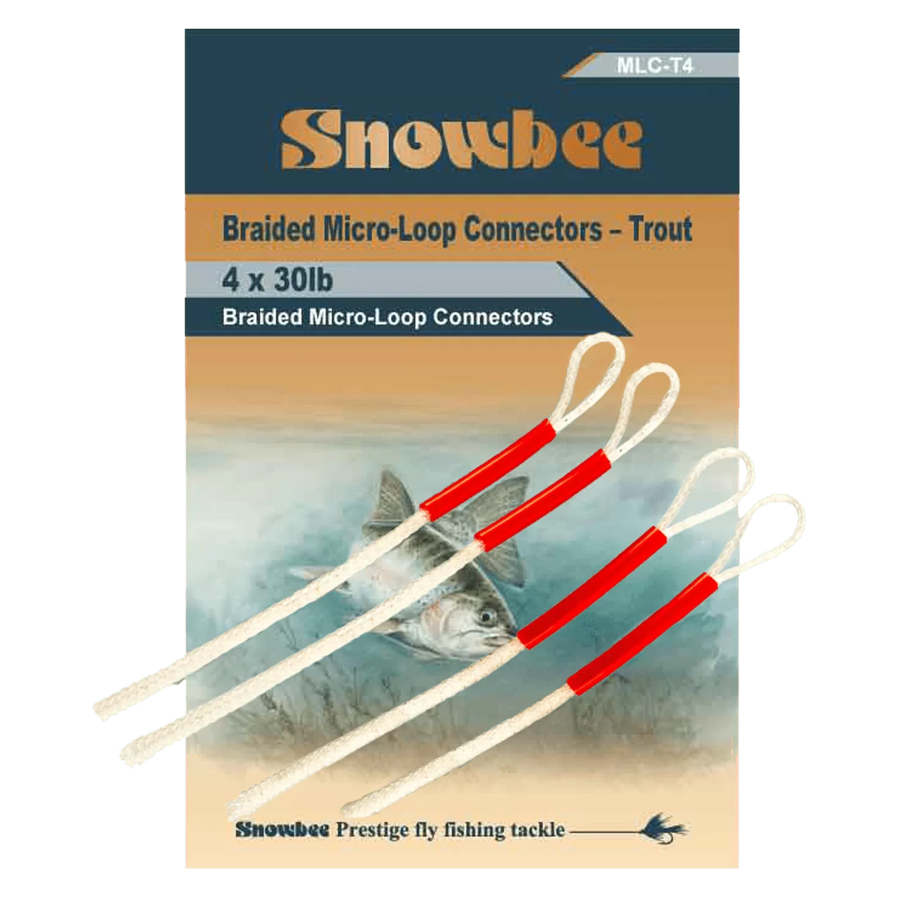 Snowbee Micro-Loop Trout 20 lb 4stk - Flue.no - Fiskesener og -liner