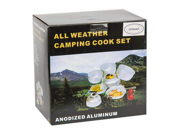 Stormkjøkken 9 deler m/spritbrenner - Flue.no - Gassbrennere til matlagning