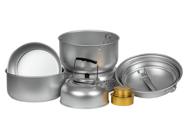 Stormkjøkken 9 deler m/spritbrenner - Flue.no - Gassbrennere til matlagning