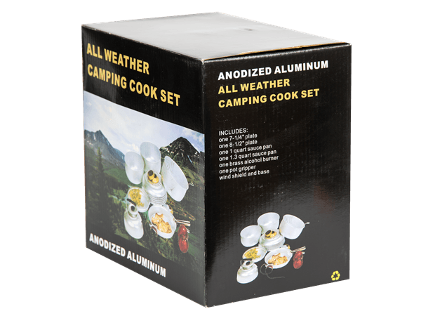 Stormkjøkken 9 deler m/spritbrenner - Flue.no - Gassbrennere til matlagning