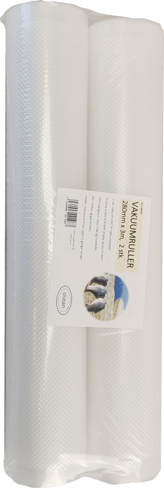 Vakuumpose Rull 28x300cm 2pk - Flue.no - Vakuumforseglere