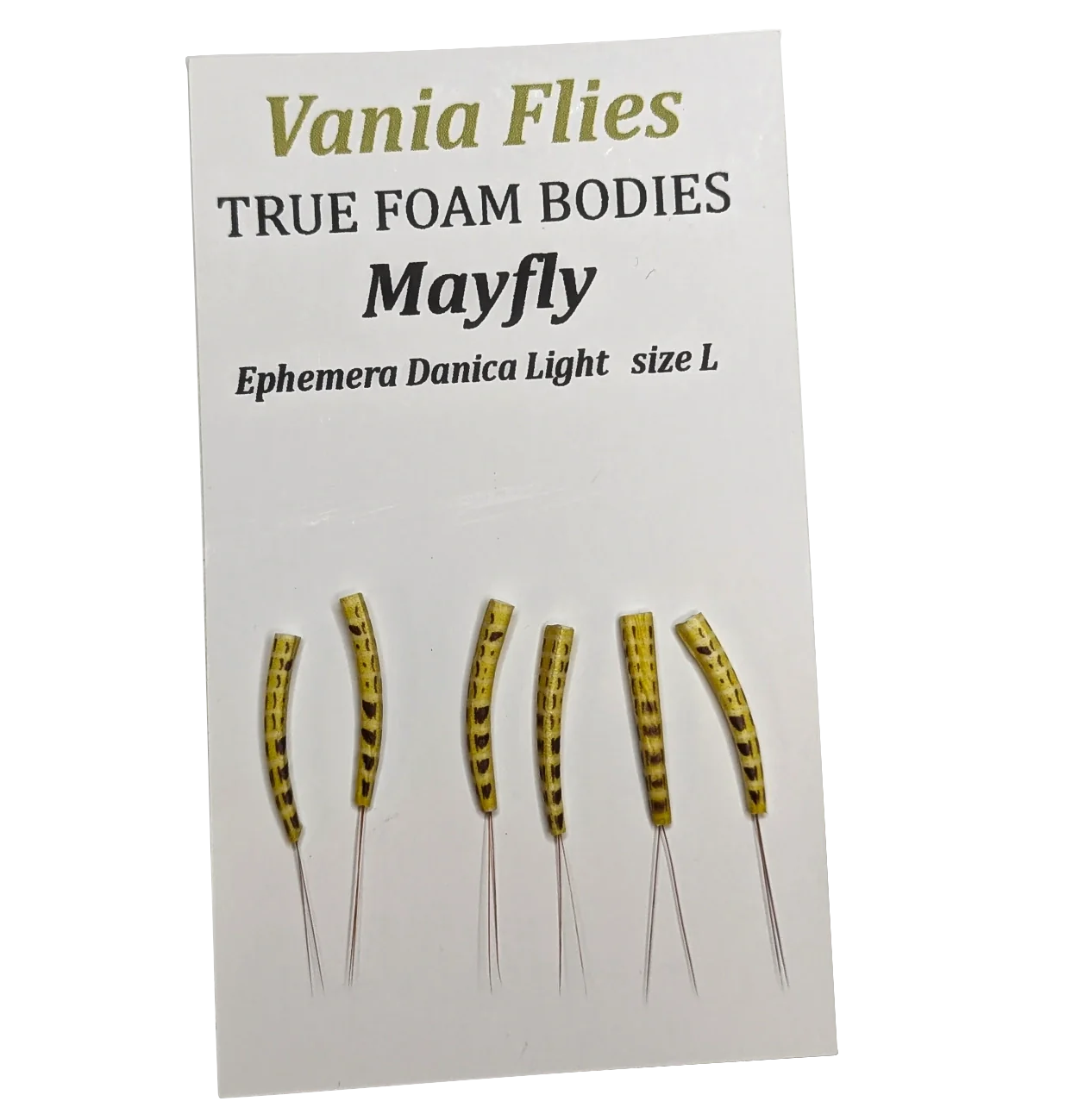 Vania Ephemera danica light mayfly - true foam bodies - Fluebindemateriell - Flue.no - Fluebindemateriell