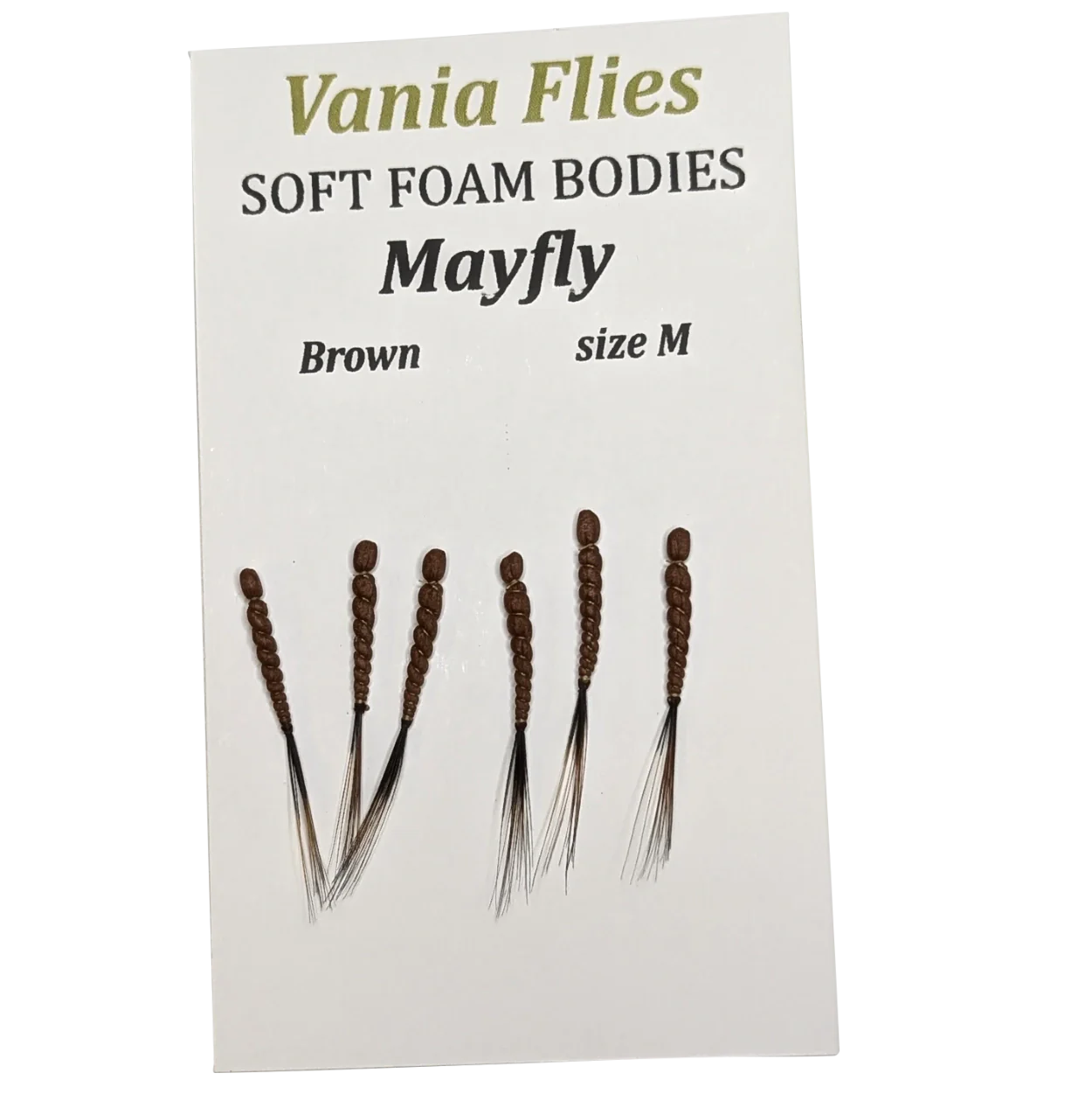 Vania Mayfly Brown - Soft foam bodies Fluebindemateriell - Flue.no - Fluebindemateriell